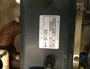 Salvage Tractor - Kubota D1105 engine